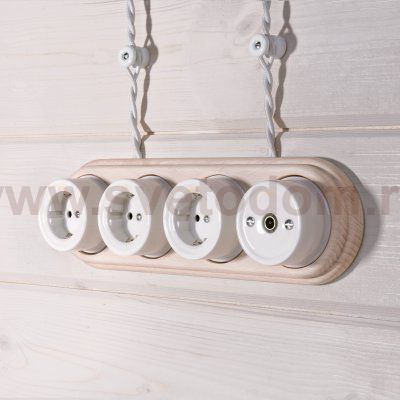 Ретро кабель витой 2х1,5 (белый) 20 м W6452201 Werkel