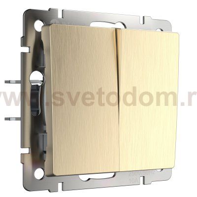 Выключатель двухклавишный (шампань рифленый) W1120010 Werkel