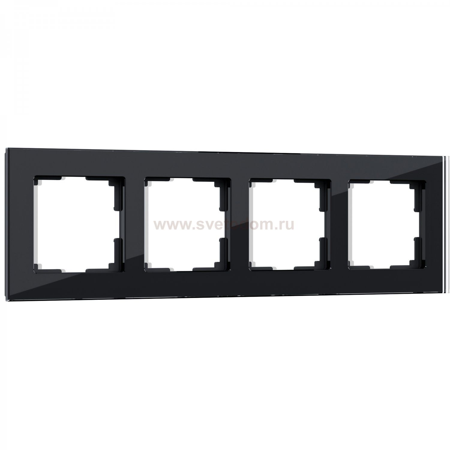 Рамка на 4 поста (черный) W0041108 Werkel
