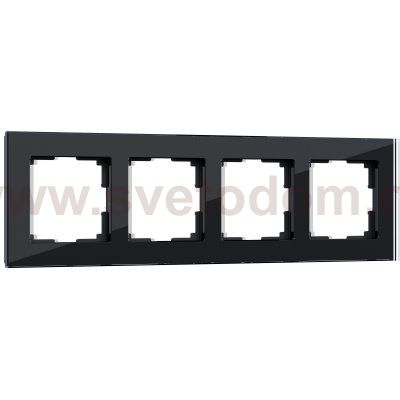 Рамка на 4 поста (черный) W0041108 Werkel