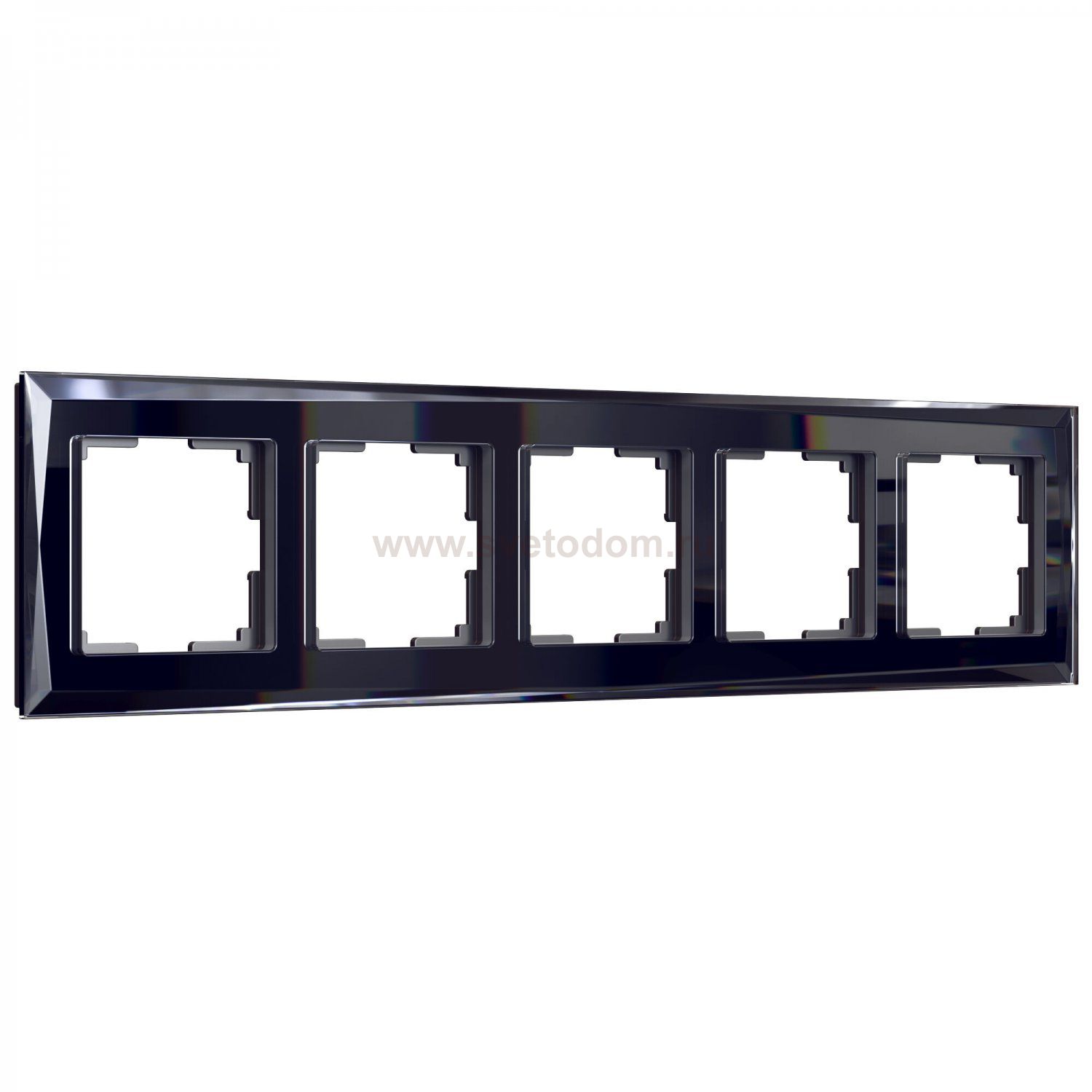 Рамка на 5 постов Diamant (черный) Werkel W0051208