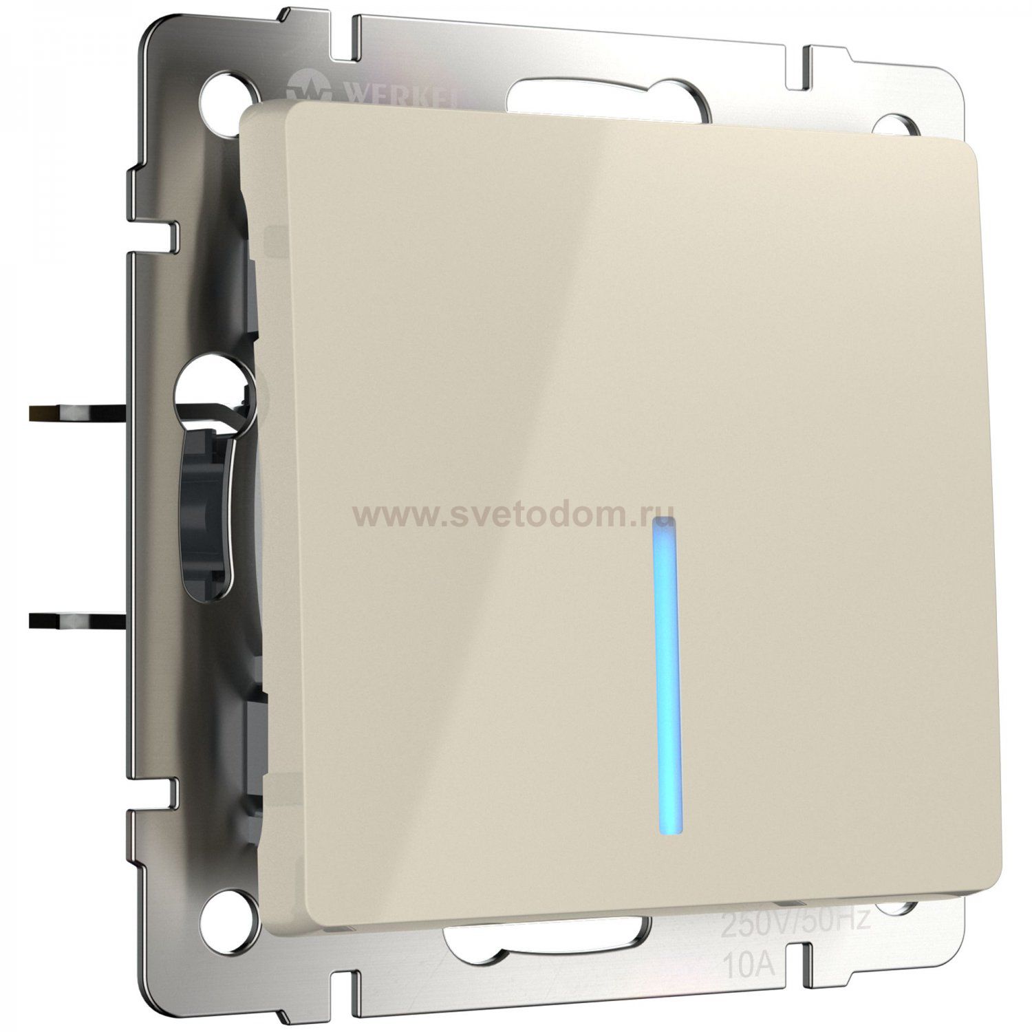 Выключатель одноклавишный проходной с подсветкой (слоновая кость) W1112103 Werkel