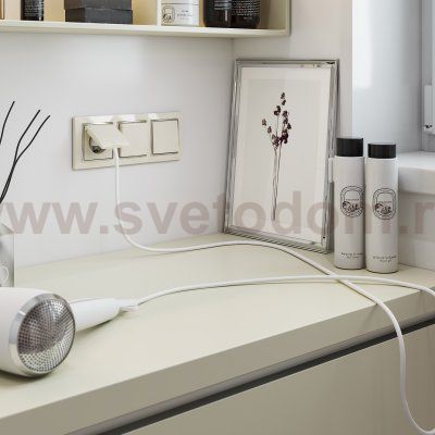 Выключатель одноклавишный проходной (слоновая кость) Werkel W1112003