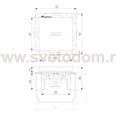 Розетка HDMI (слоновая кость) Werkel W1186003