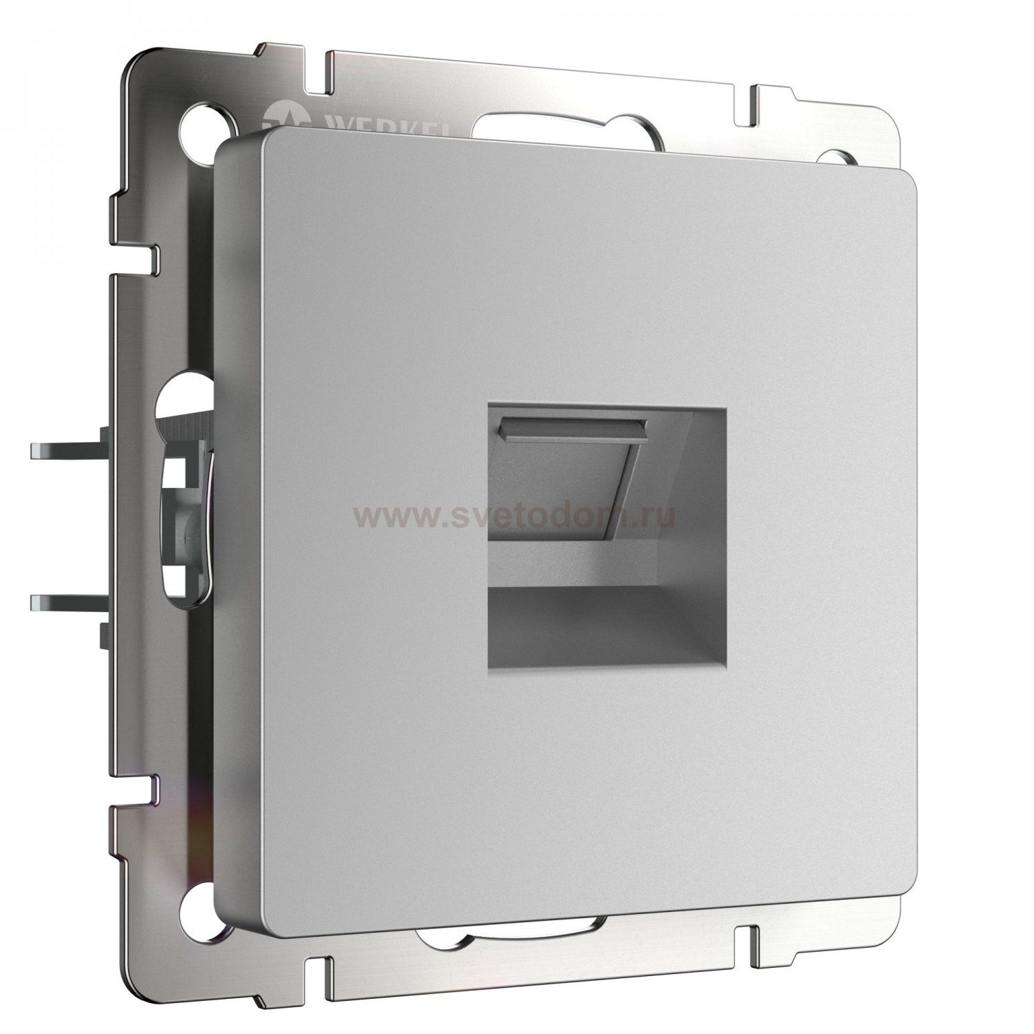 Розетка Ethernet RJ-45 (серебряный) W1181006 Werkel