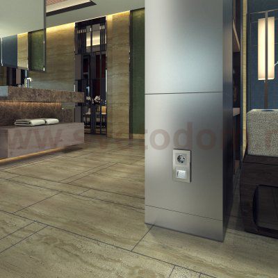 Розетка с заземлением, безвинтовой зажим (серебряный) W1171306 Werkel