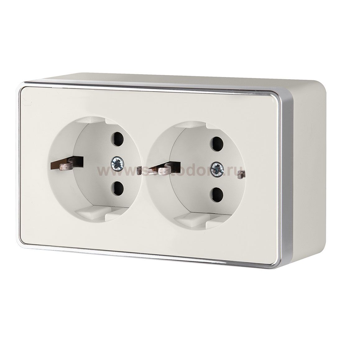 Розетка двойная с заземлением Gallant (слоновая кость) Werkel W5072103