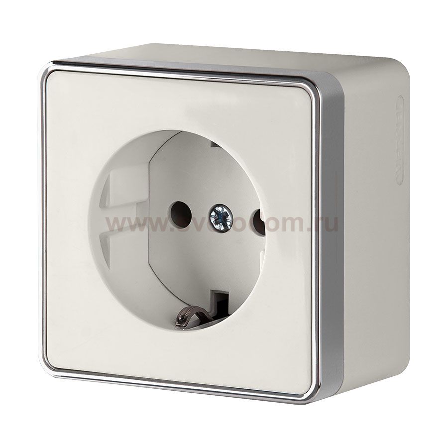 Розетка с заземлением и шторками Gallant (слоновая кость) Werkel W5071103