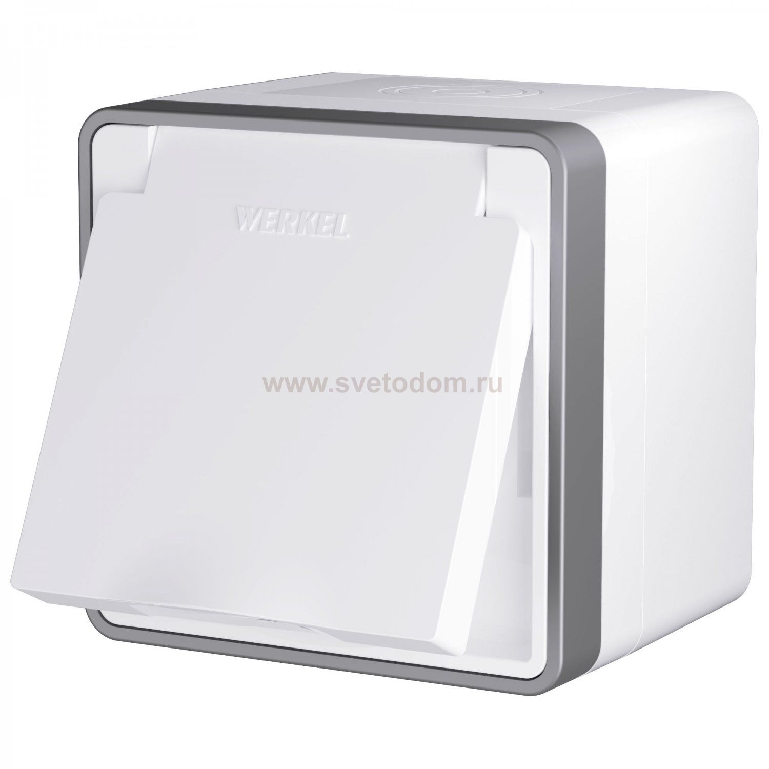 Розетка влагозащ. с зазем. с защит. крышкой и шторками Gallant (белая) W5071201 Werkel