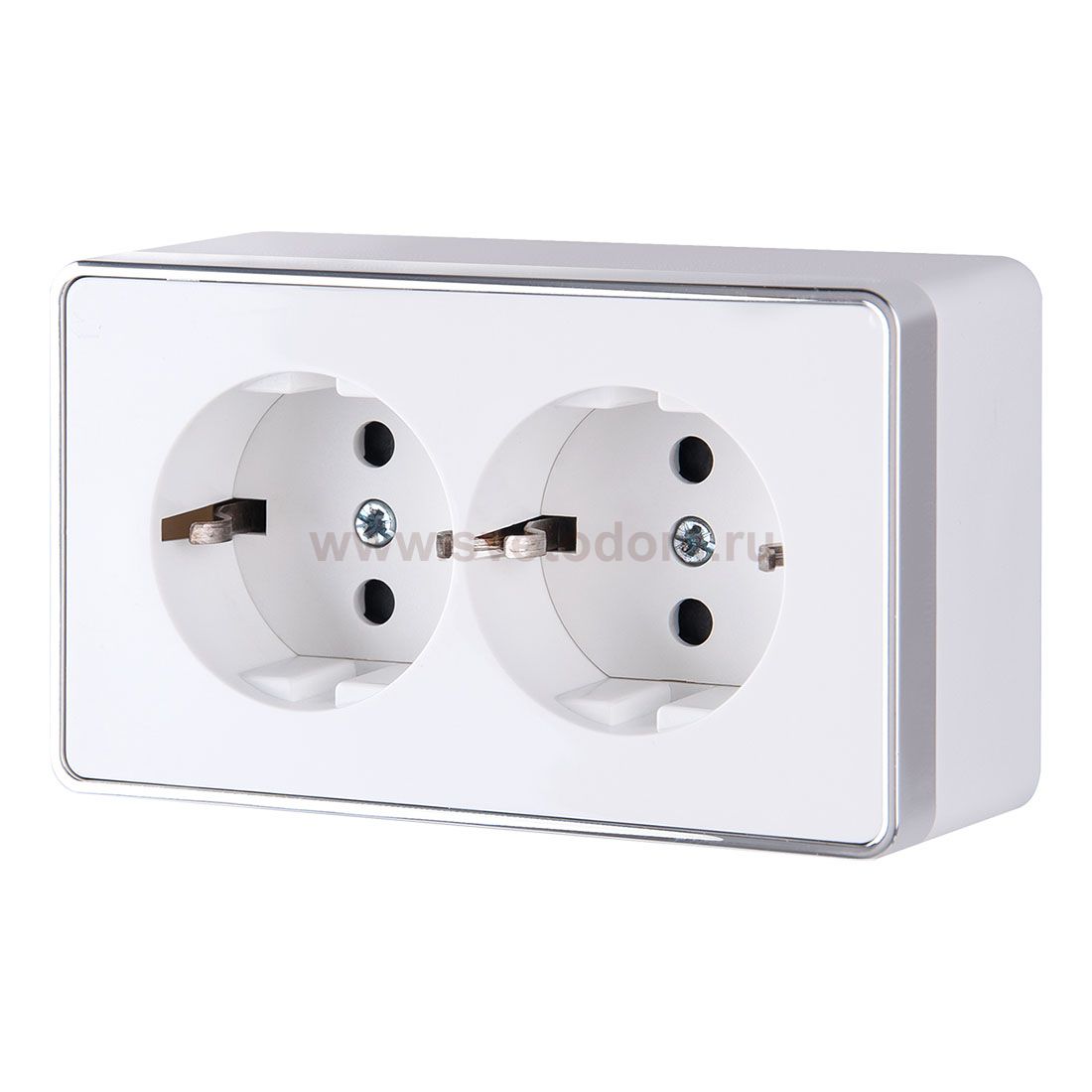 Розетка двойная с заземлением Gallant (белая) W5072101 Werkel