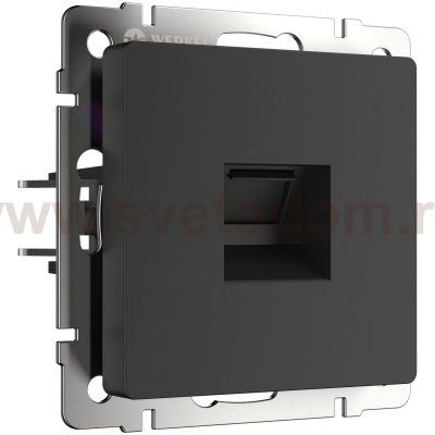 Телефонная розетка  RJ-11 (черный матовый) Werkel W1182008