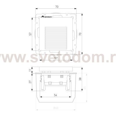 Встраиваемая LED подсветка для ступеней лестницы (черный матовый) W1154208 Werkel