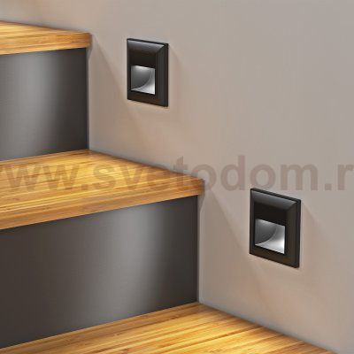 Встраиваемая LED подсветка для ступеней лестницы (черный матовый) Werkel W1154108