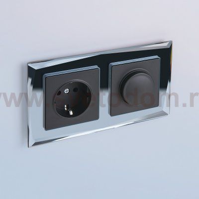 Розетка с заземлением и шторками (черный матовый) W1171108 Werkel
