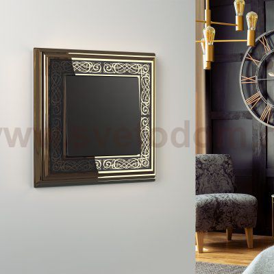 Выключатель одноклавишный проходной (черный матовый) W1112008 Werkel