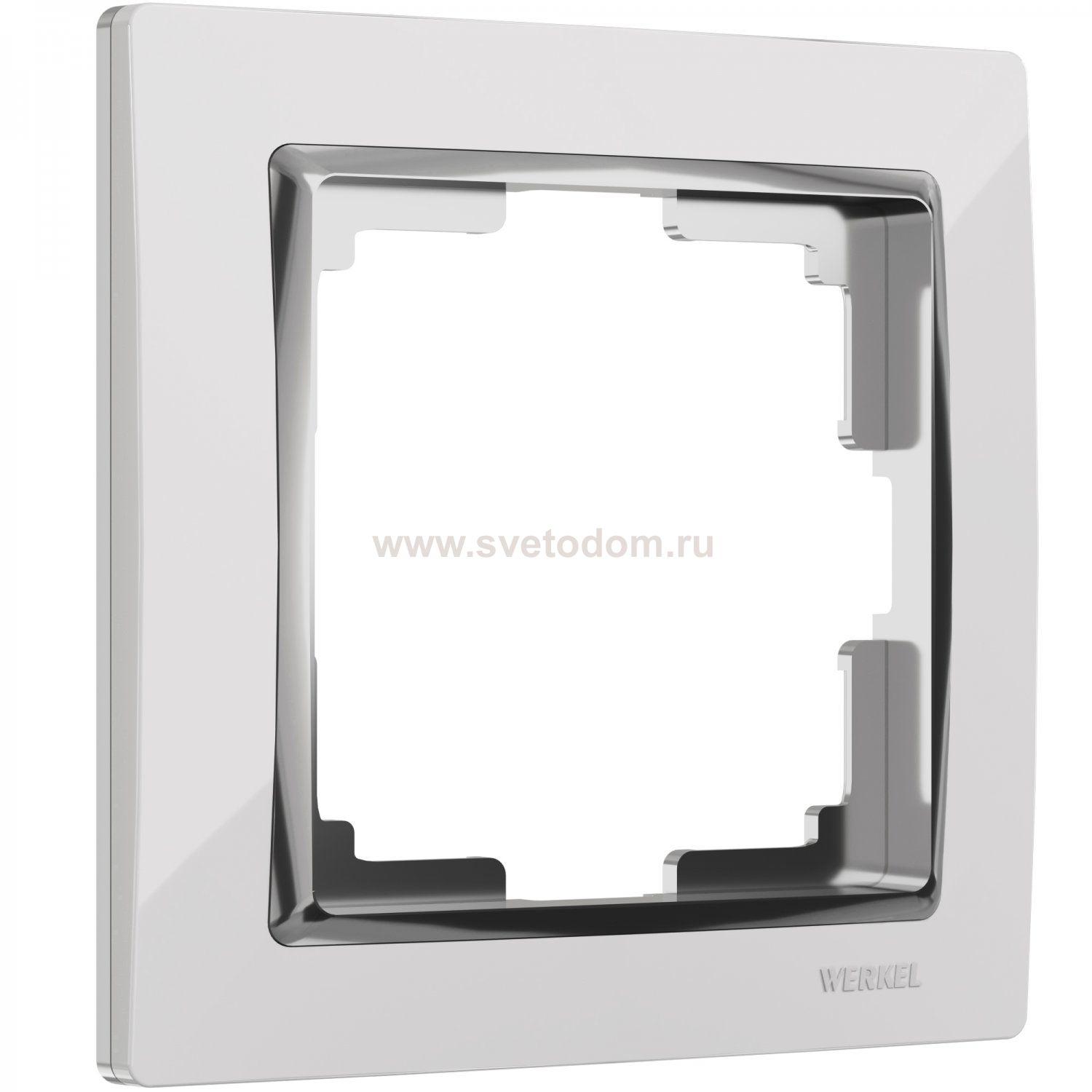 Рамка на 1 пост (белый/хром) W0011901 Werkel