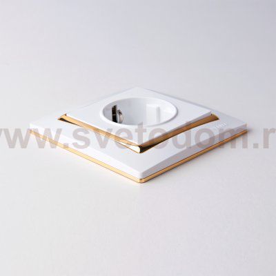 Рамка на 1 пост (белый/золото) W0011933 Werkel