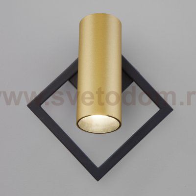 Настенный светодиодный светильник Eurosvet 20091/1 LED черный/ золото Turro