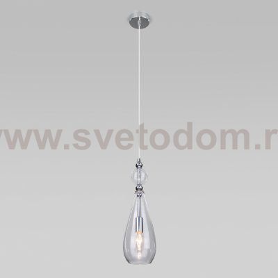 Подвесной светильник со стеклянным плафоном Eurosvet 50202/1 прозрачный Ilario