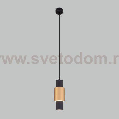 Подвесной светильник Eurosvet 50204/1 LED черный/матовое золото Bento