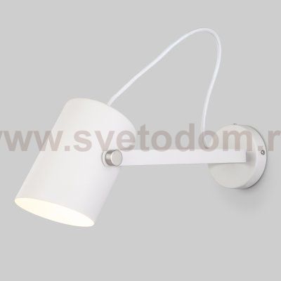 Настенный светильник с поворотным плафоном Eurosvet 20092/1 белый/сатин никель Italio