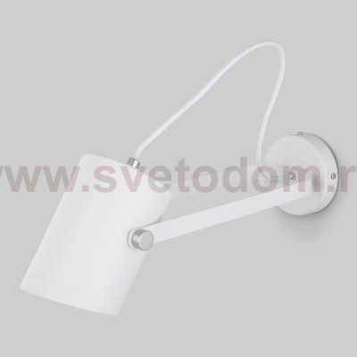 Настенный светильник с поворотным плафоном Eurosvet 20092/1 белый/сатин никель Italio