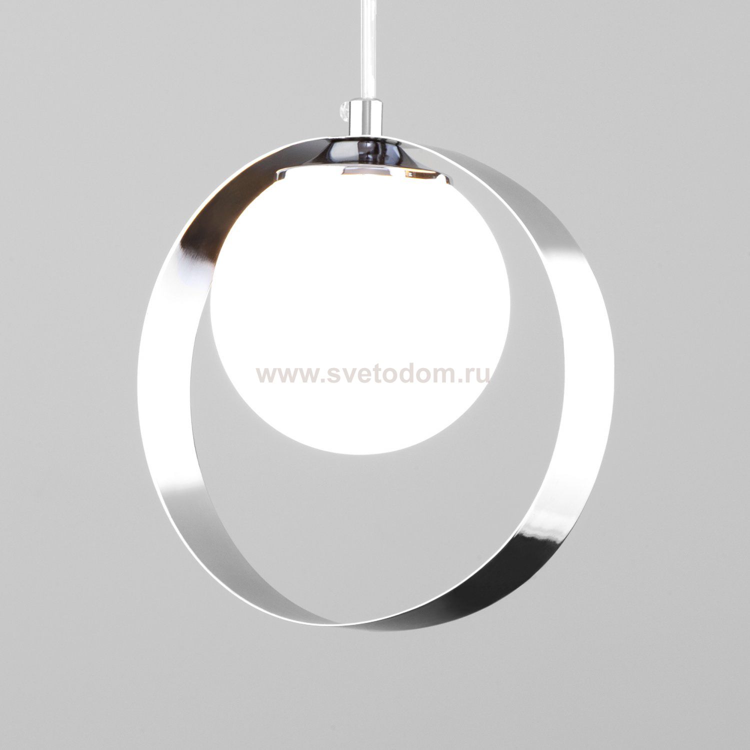 Подвесной светильник со стеклянным плафоном Eurosvet 50205/1 хром Dublin