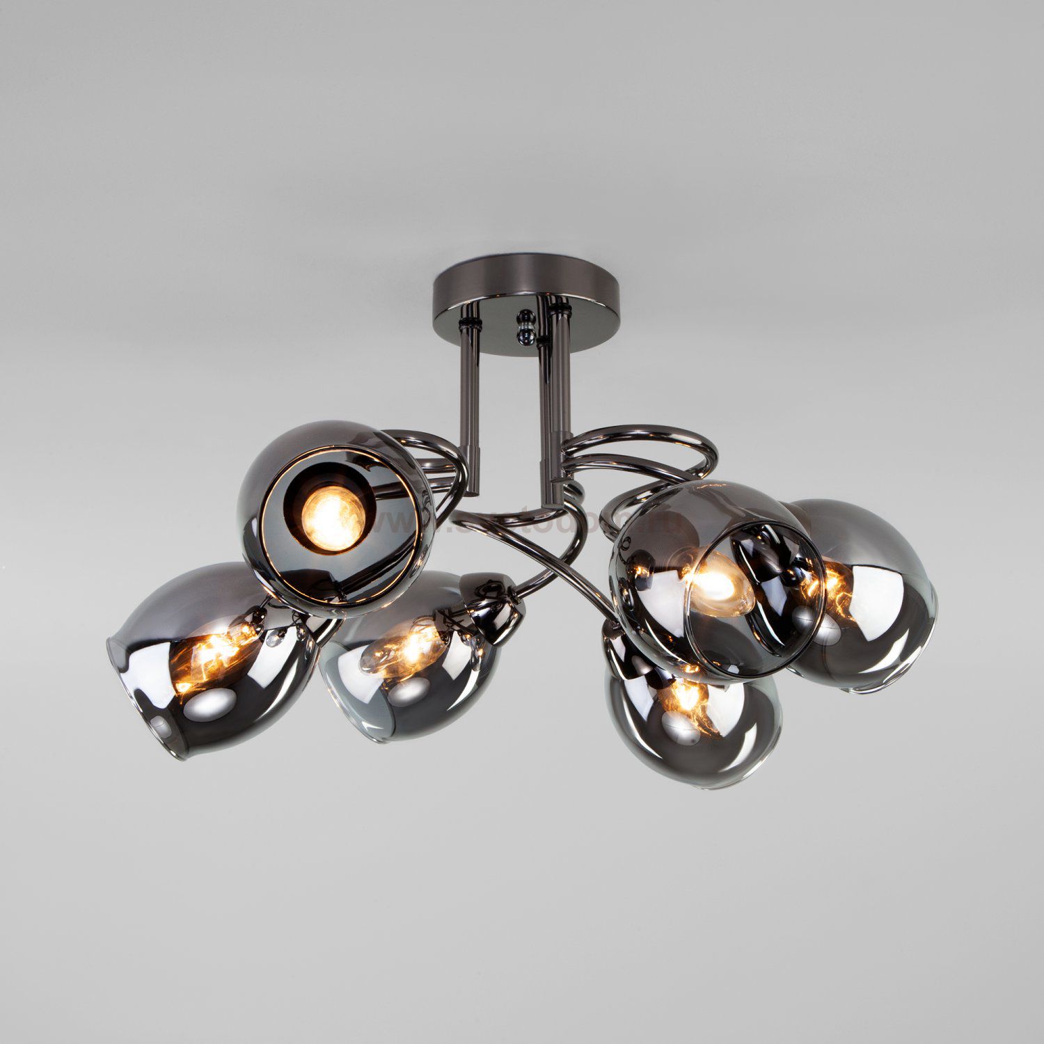 Потолочная люстра со стеклянными плафонами Eurosvet 30171/6 черный жемчуг Roselyn