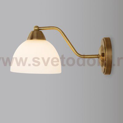 Бра со стеклянным плафоном Eurosvet 30172/1 античная бронза Carissa