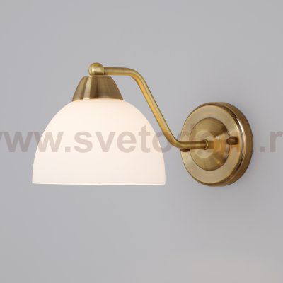 Бра со стеклянным плафоном Eurosvet 30172/1 античная бронза Carissa