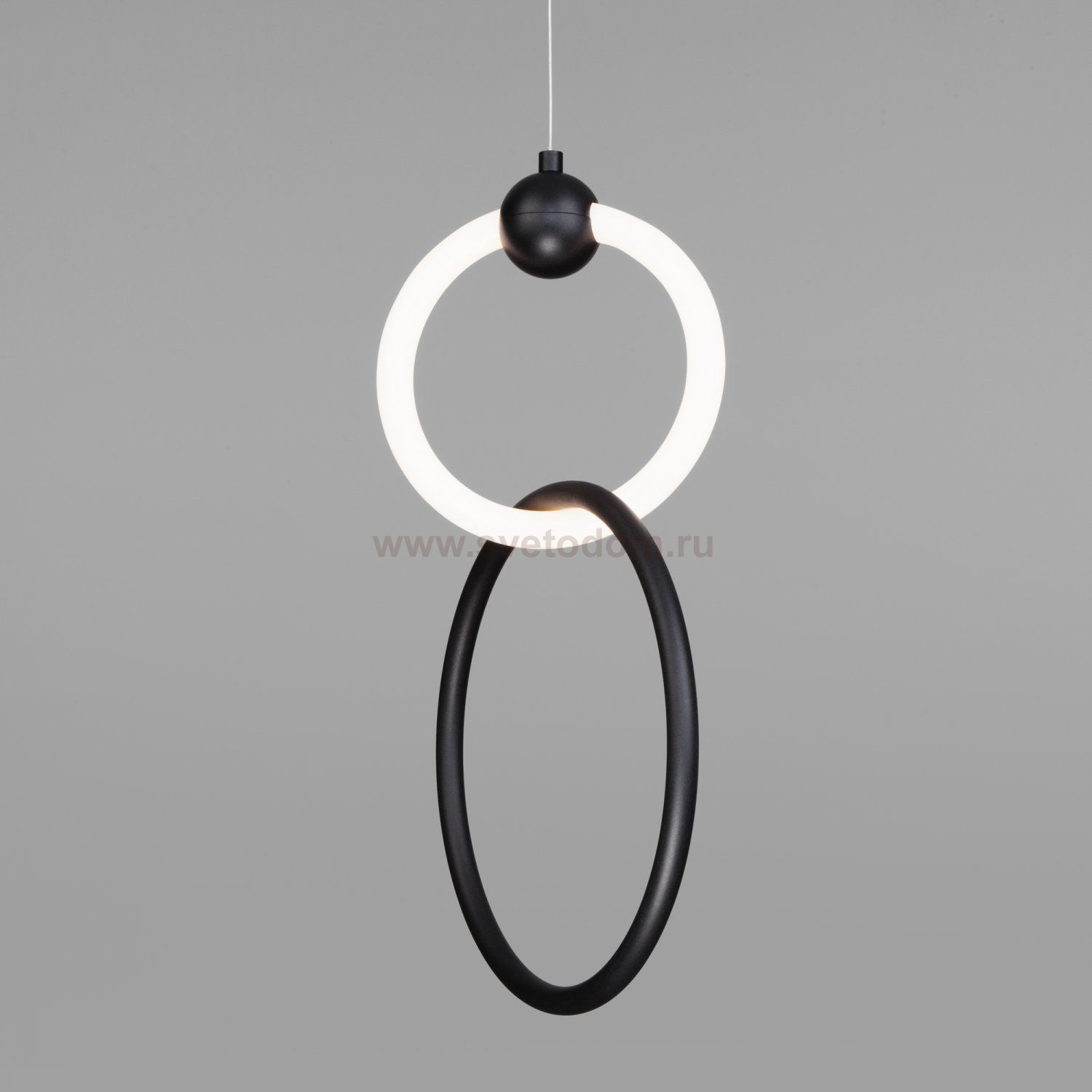 Подвесной светодиодный светильник кольцо Eurosvet 90166/2 черный Rim