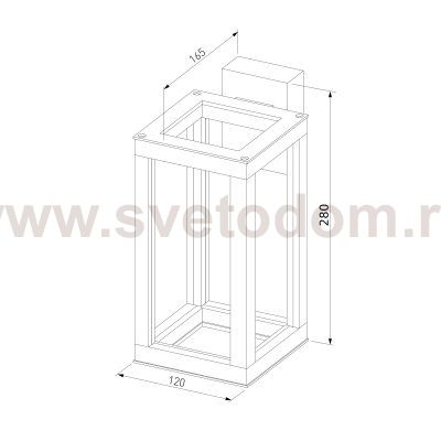 Уличный настенный светодиодный светильник Frame LED IP54 1527 TECHNO LED черный Elektrostandard