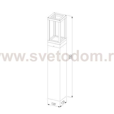 Ландшафтный светодиодный светильник Frame LED IP54 1529 TECHNO LED черный Elektrostandard