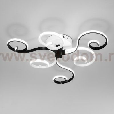 Потолочный светодиодный светильник с пультом управления Eurosvet 90149/3 белый/черный Friori