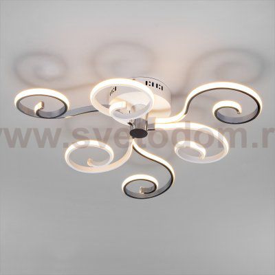 Потолочный светодиодный светильник с пультом управления Eurosvet 90149/3 белый/хром Friori