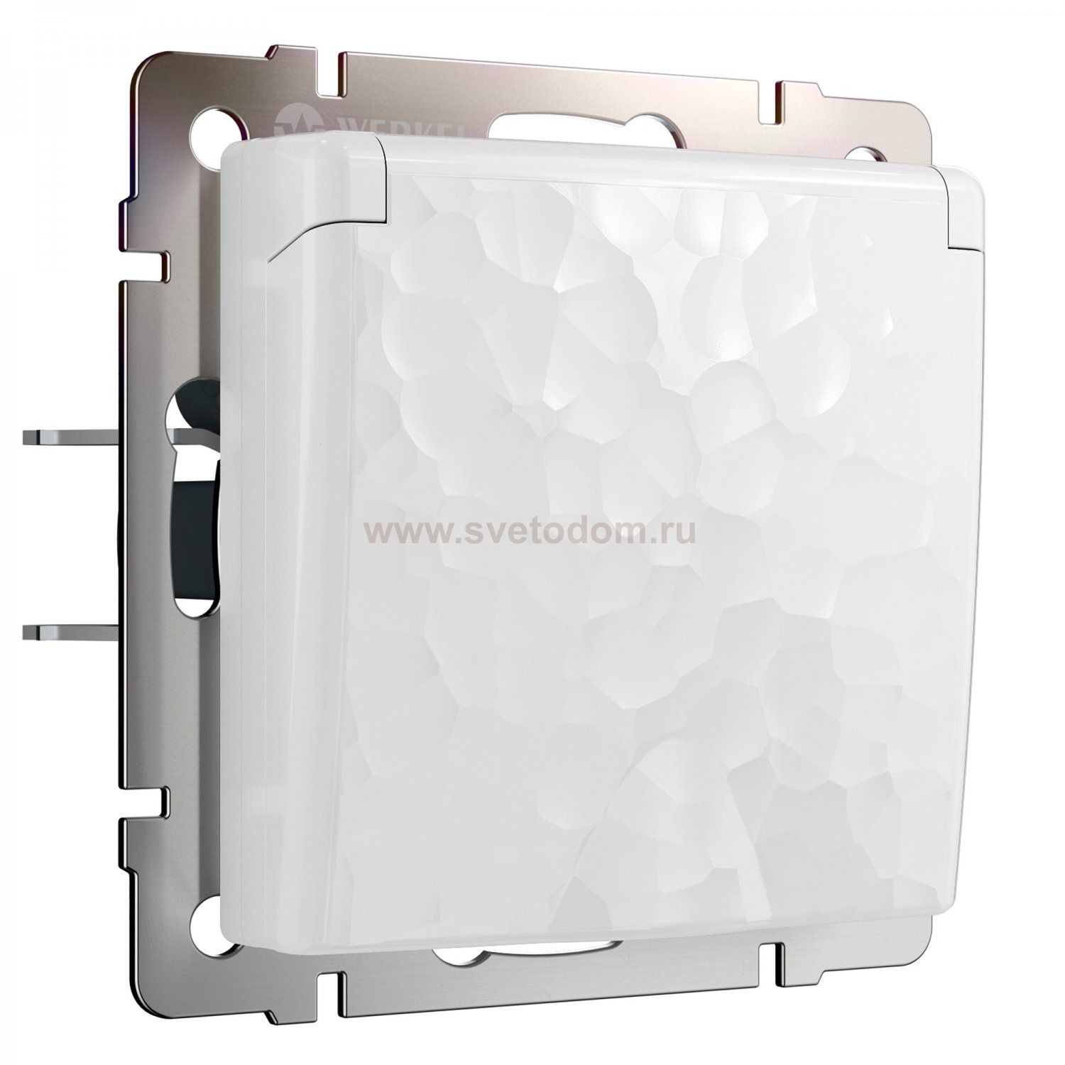 Розетка влагозащ. с зазем. с защит. крышкой и шторками (белый) W1271201 Werkel