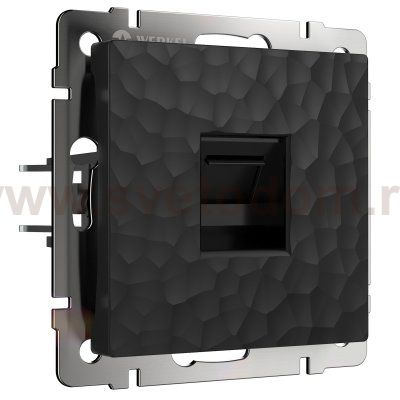 Розетка Ethernet RJ-45 (черный) W1281008 Werkel