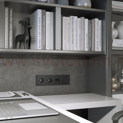 Розетка с заземлением (черный) W1271008 Werkel