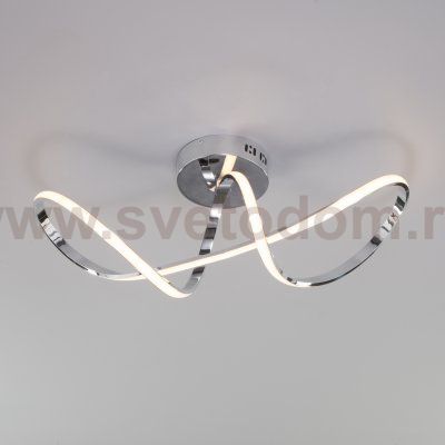 Потолочный светодиодный светильник с пультом управления Eurosvet 90112/1 хром Fold