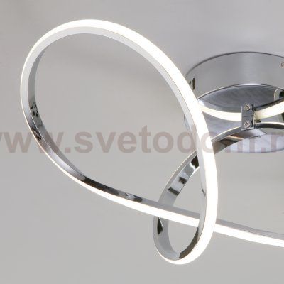 Потолочный светодиодный светильник с пультом управления Eurosvet 90112/1 хром Fold