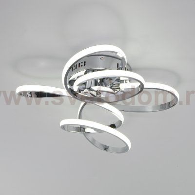 Потолочный светодиодный светильник с пультом управления Eurosvet 90127/2 хром Shaft