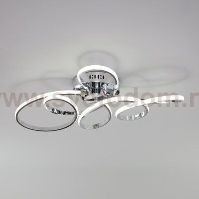 Потолочный светодиодный светильник с пультом управления Eurosvet 90127/2 хром Shaft