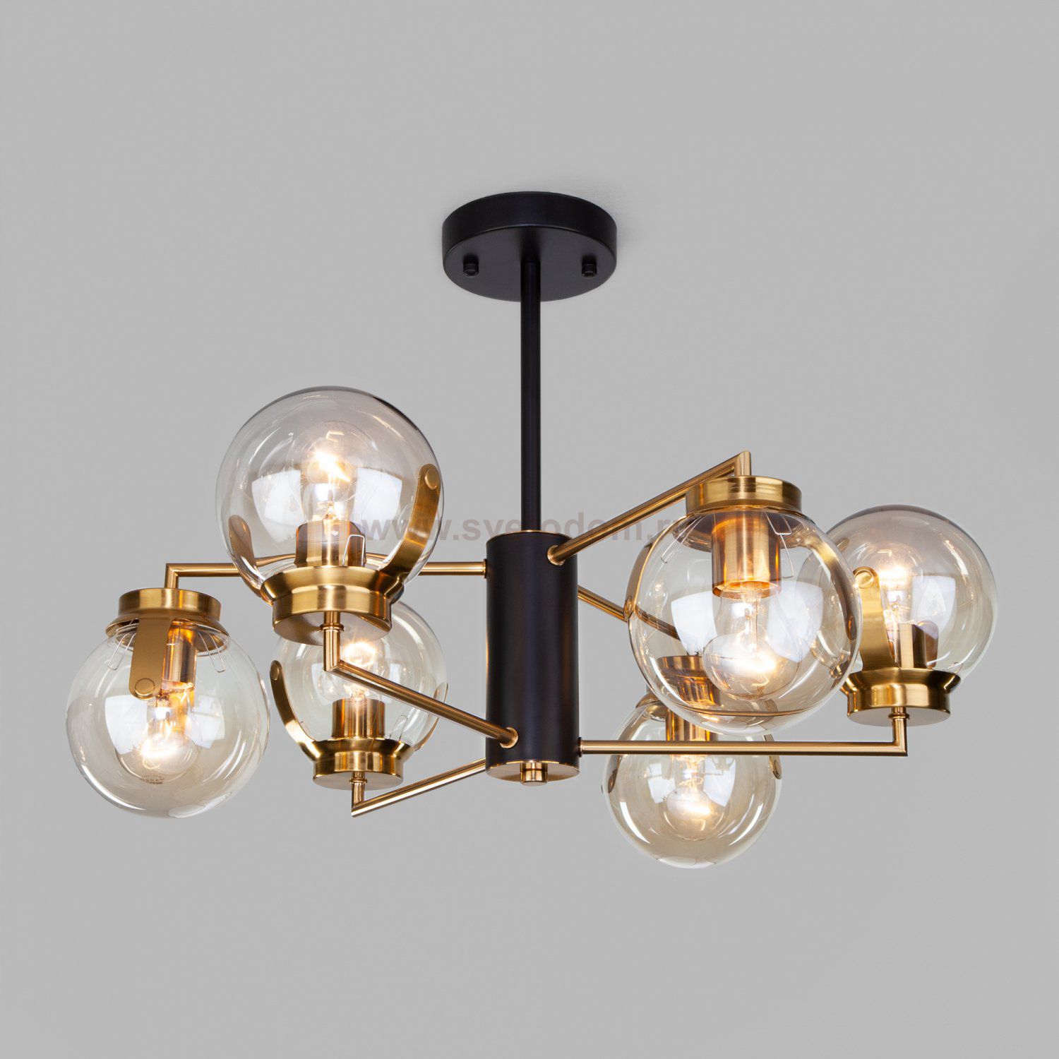 Потолочная люстра в стиле лофт Eurosvet 70118/6 черный Creek