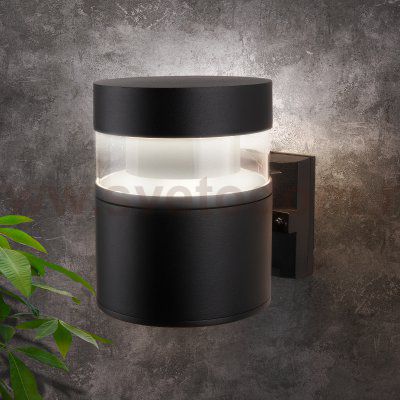 Уличный настенный светодиодный светильник IP54 1530 TECHNO LED  черный Elektrostandard