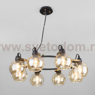 Подвесная люстра в стиле лофт Eurosvet 70119/8 черный Mateo