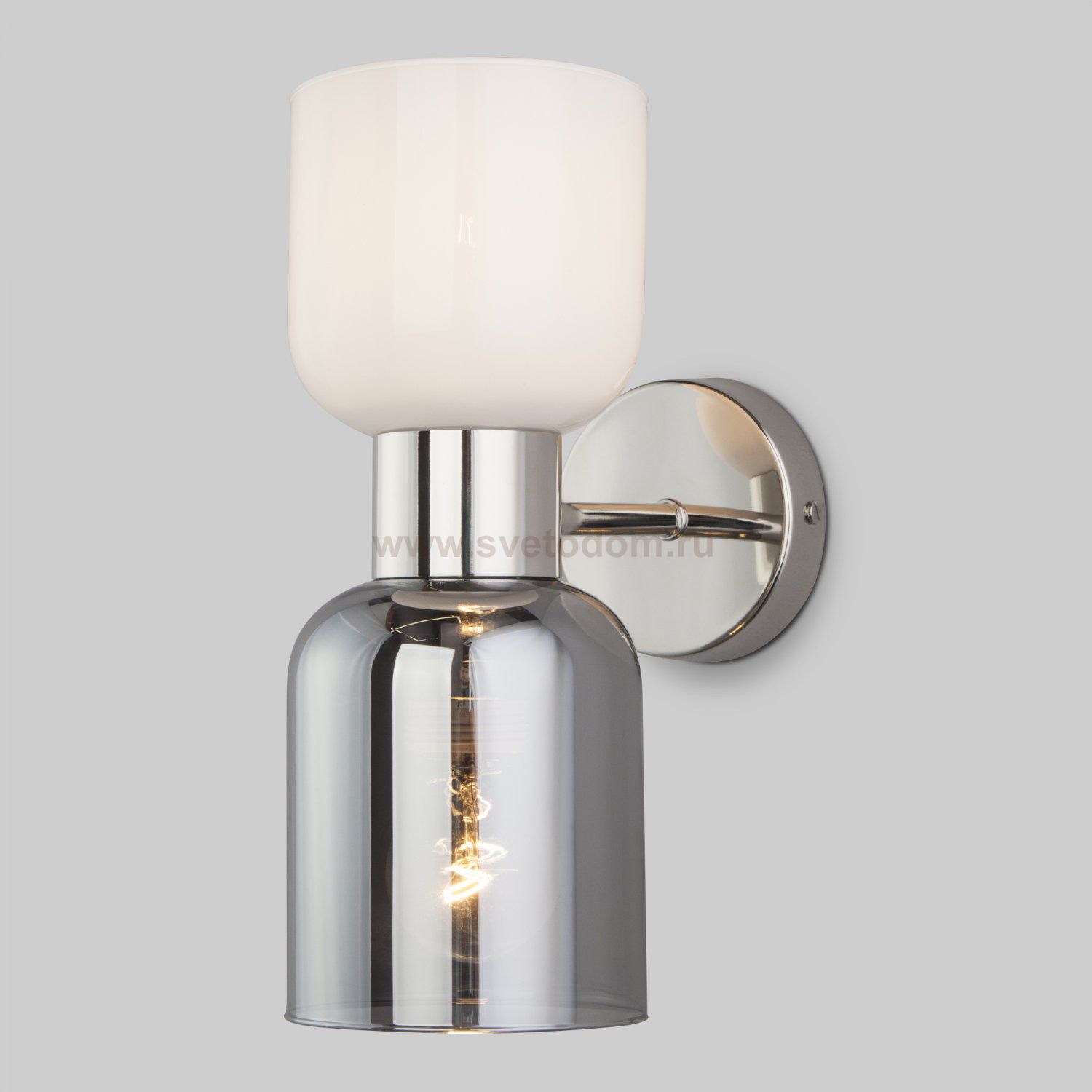 Настенный светильник со стеклянными плафонами Eurosvet 60118/2 никель Tandem