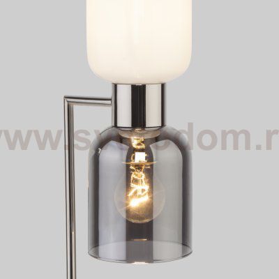 Настольная лампа со стеклянными плафонами Eurosvet 01084/2 никель Tandem