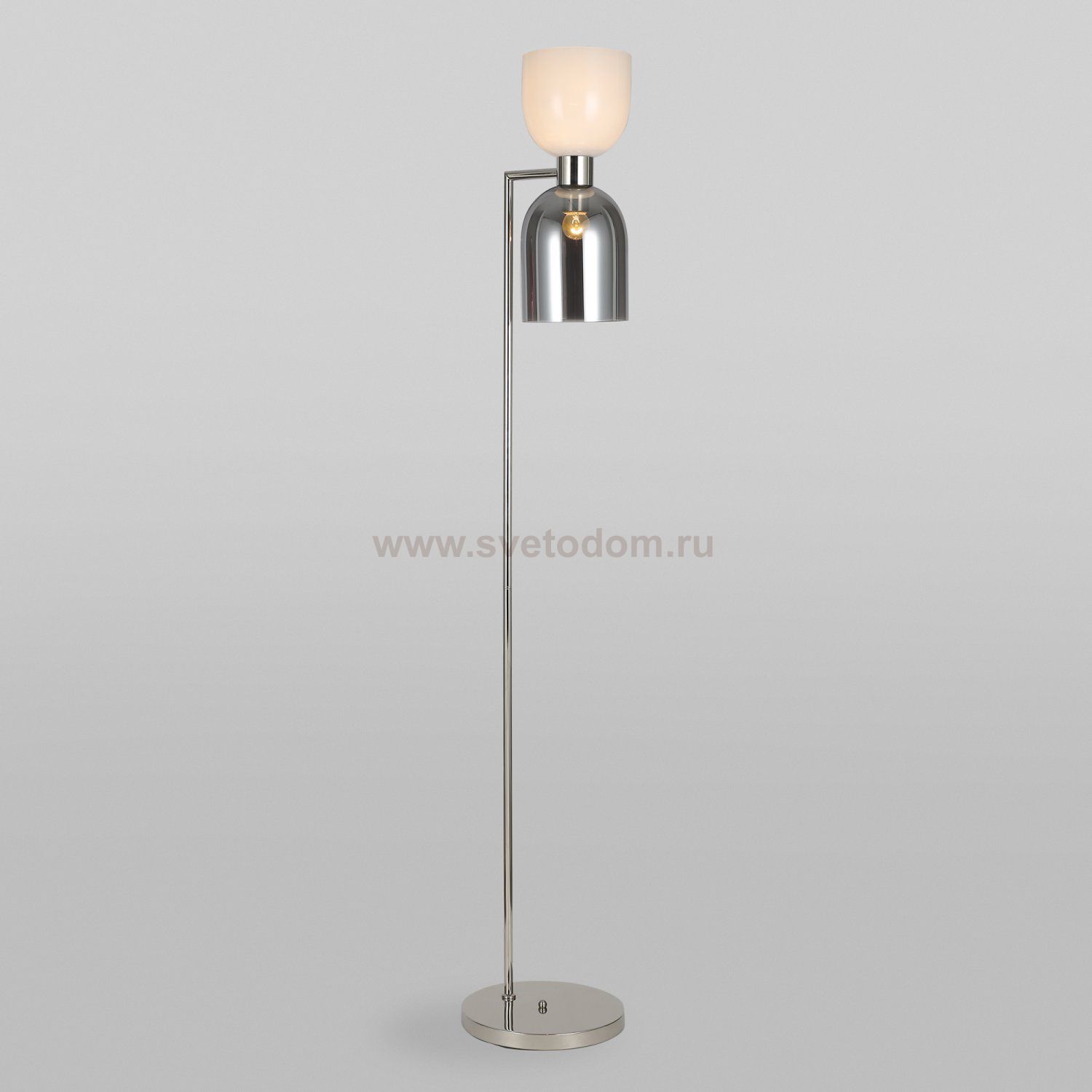 Торшер со стеклянными плафонами Eurosvet 01085/2 никель Tandem