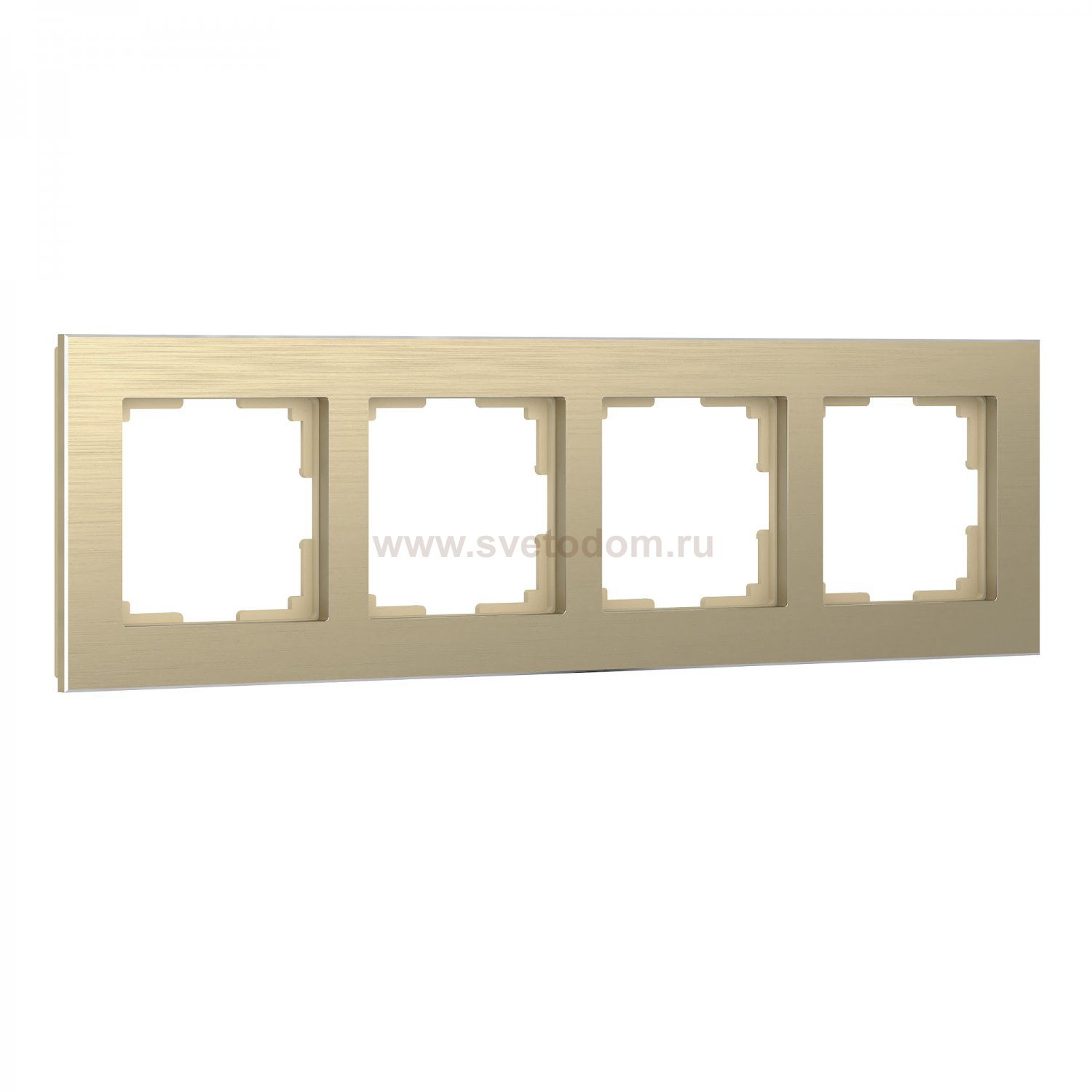 Рамка на 4 поста (шампань алюминий) W0041711 Werkel