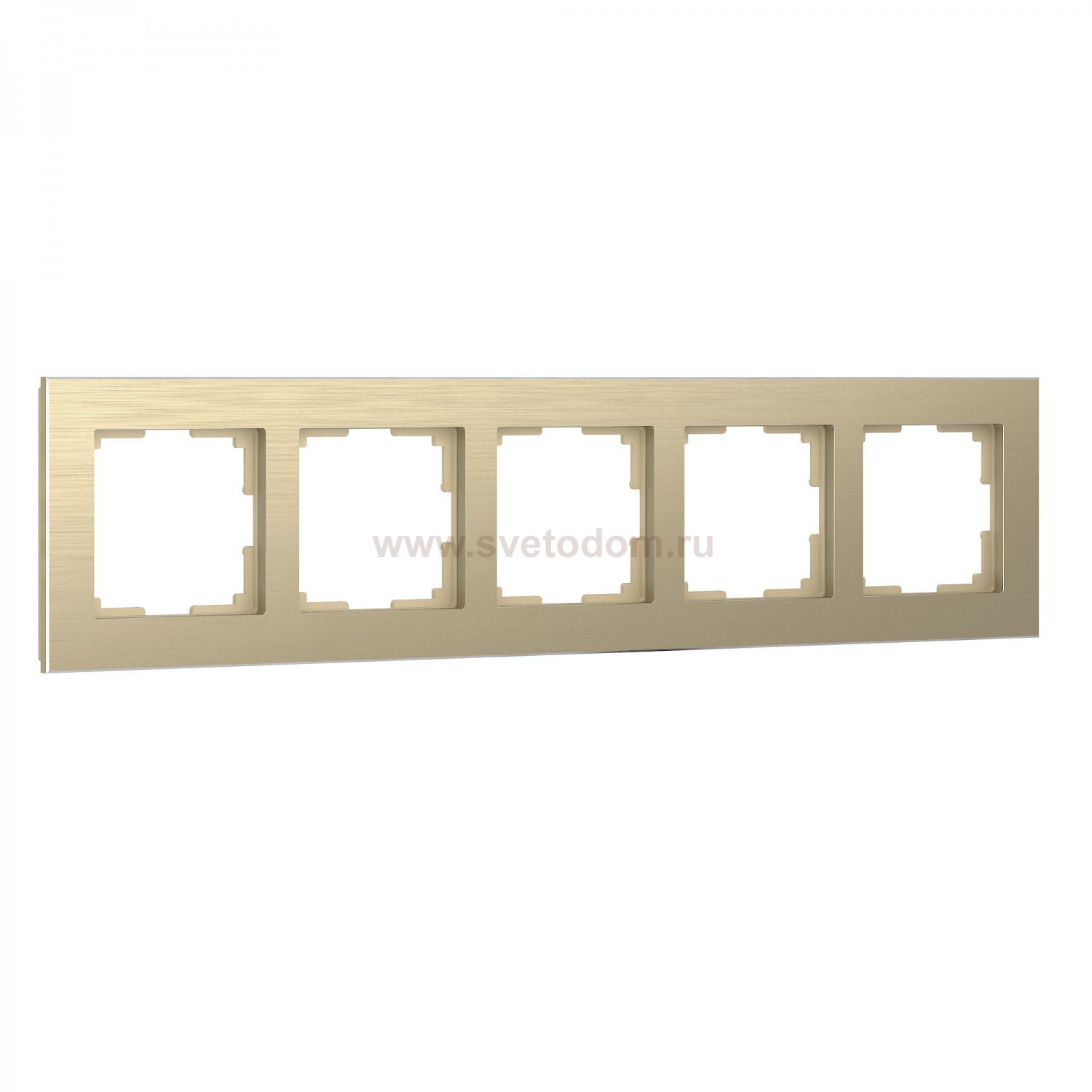 Рамка на 5 постов (шампань алюминий) W0051711 Werkel